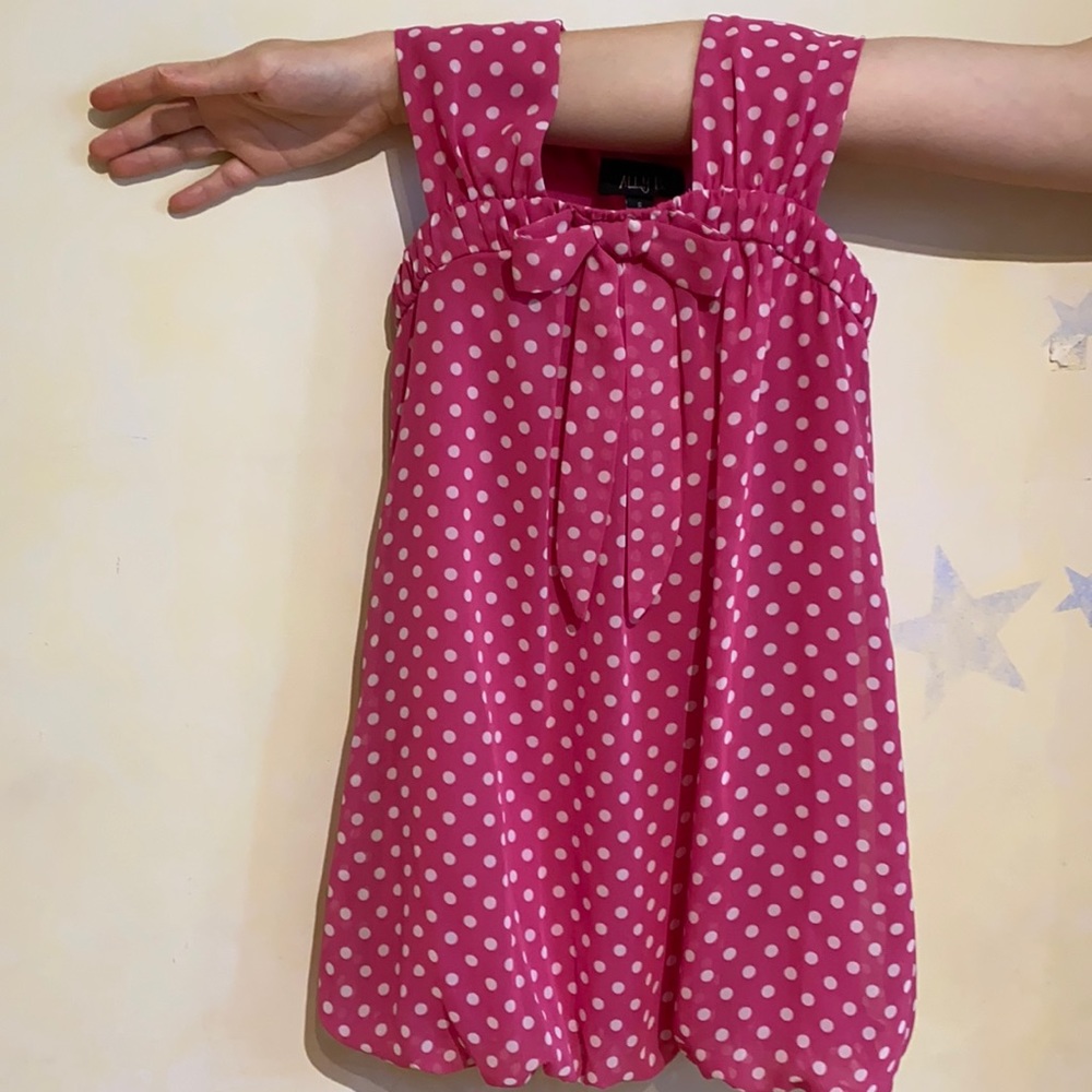 Pink poka dot kids size 6-7